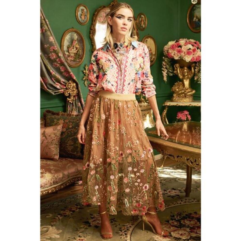 Aratta Burnt Copper Size XL Crafted Field Skirt